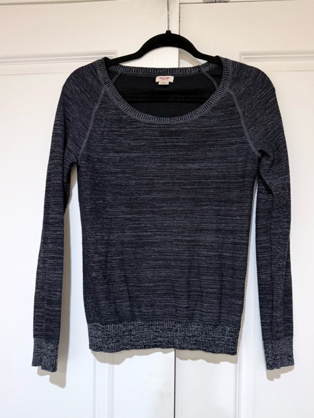 Mossimo Supply Co. Black Space-Dye Crewneck Sweater